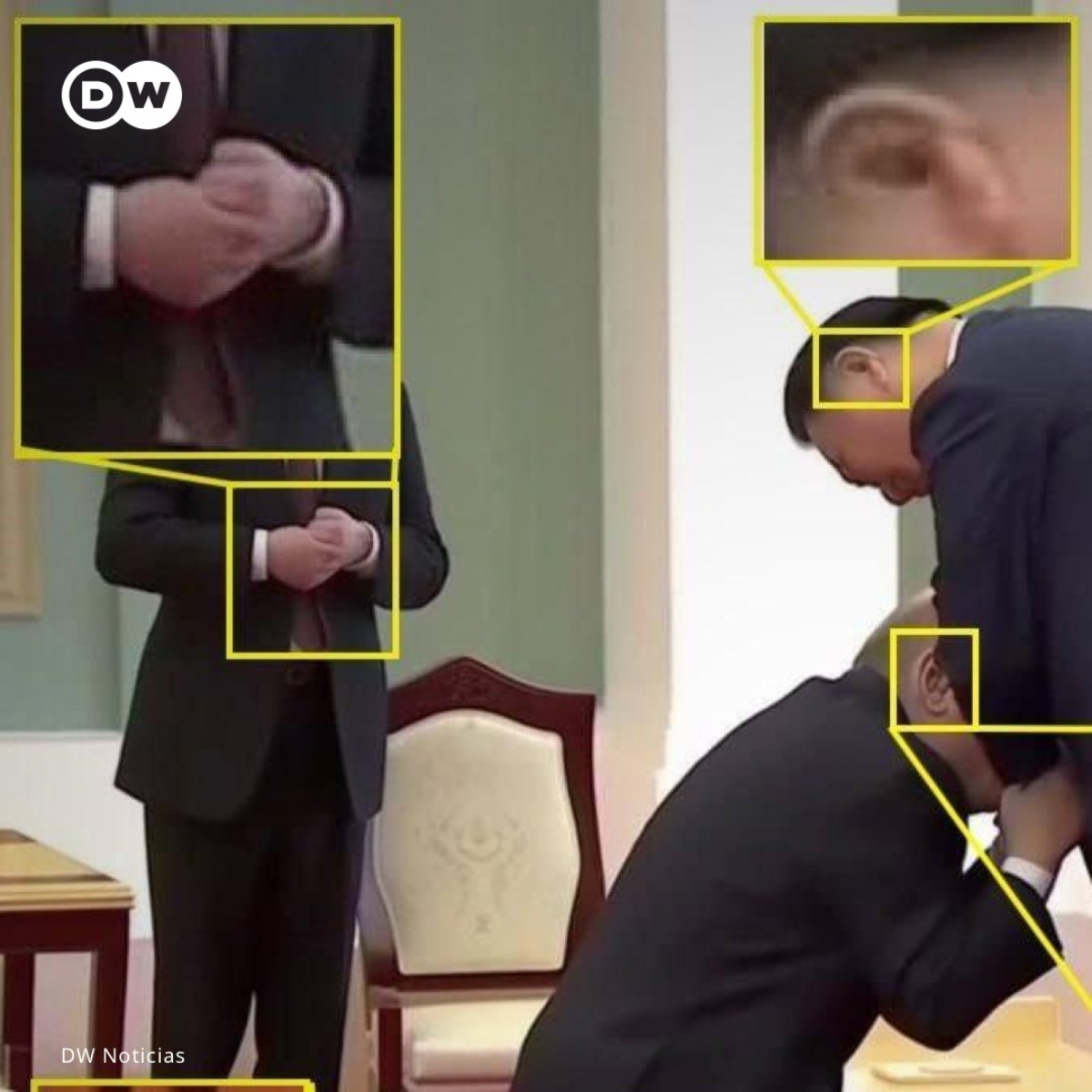 Fotografiaron a Vladímir Putin arrodillado ante Xi Jinping