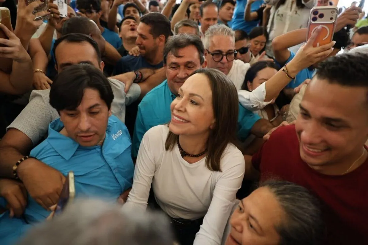 María Corina Machado regresó a Venezuela: las imágenes de su primera aparición pública en Lara