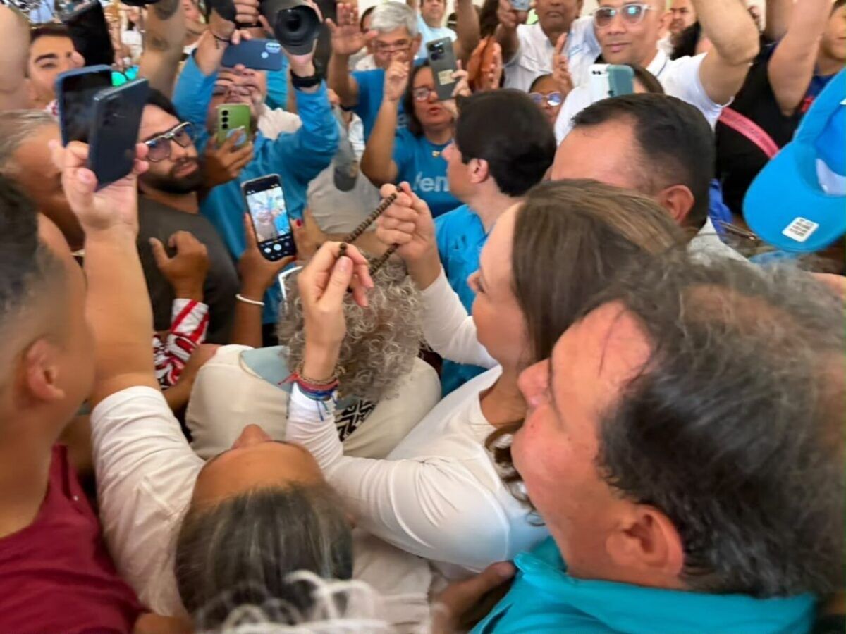 María Corina Machado regresó a Venezuela: las imágenes de su primera aparición pública en Lara