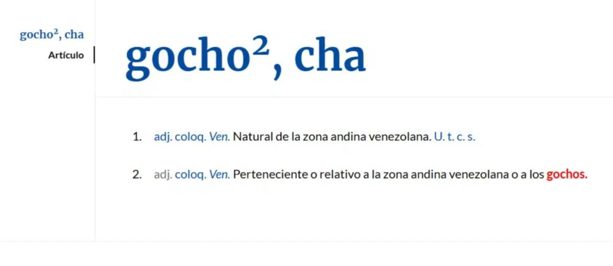 La RAE reconoció oficialmente el término "gocho" como gentilicio de los Andes venezolanos