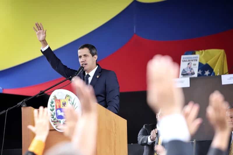 Juan Guaidó en una sesión de la asamblea