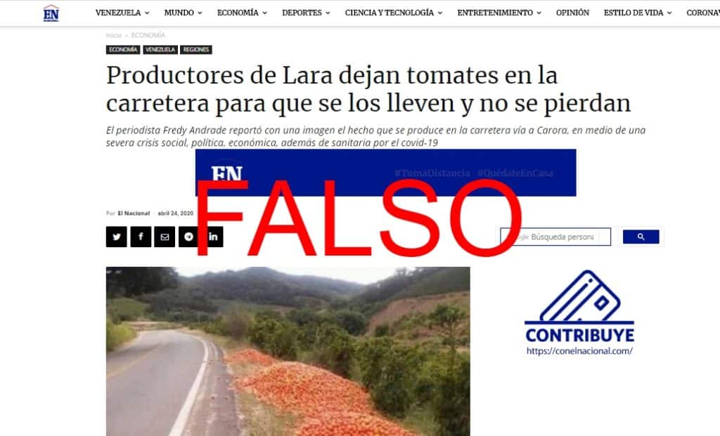 ¿Lanzan tomates en la orilla de la carretera en Lara vía Carora?