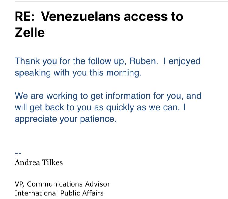 ¿Wells Fargo suspendió servicio de Zelle para venezolanos?