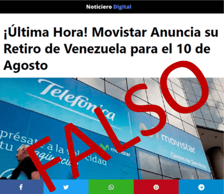 ¿Movistar anunció que se retira de Venezuela?