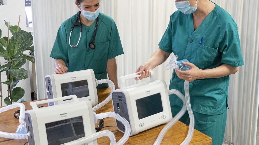 Respiradores que se utilizan en pacientes de cuidados intensivos