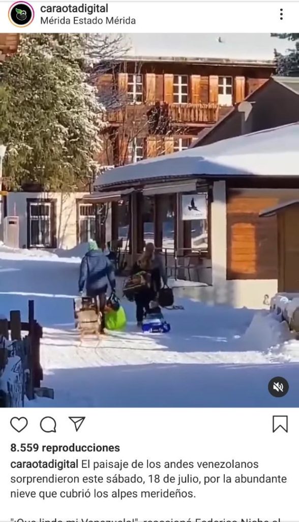¿El video viral de la nevada en Mérida fue grabado este año?