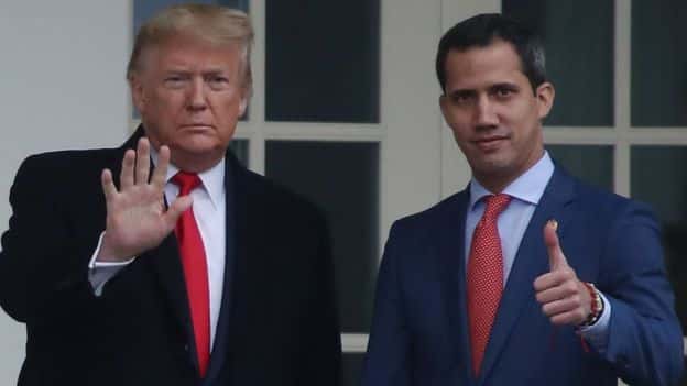 Donald Trump recibió este año a Juan Guaidó en la Casa Blanca