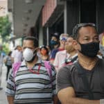 Habitantes de Caracas durante la cuarentena