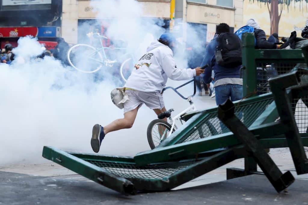 La protesta en Colombia terminó en disturbios