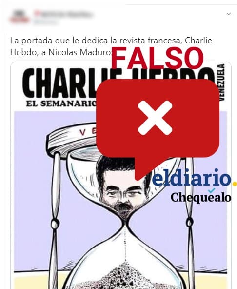 ¿Nicolás Maduro apareció en la portada del semanario francés Charlie Hedbo?