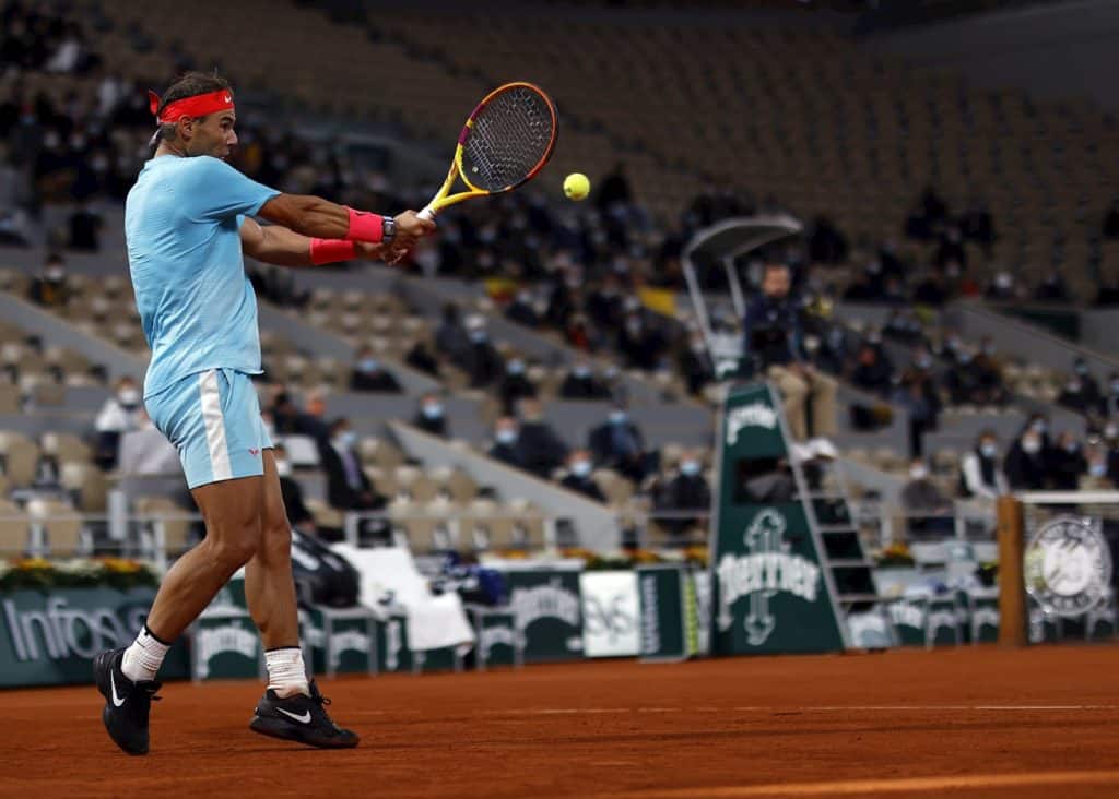 Rafael Nadal jugando