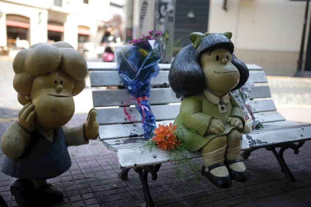 En imágenes: las dos patrias de Quino le rindieron homenaje junto a Mafalda