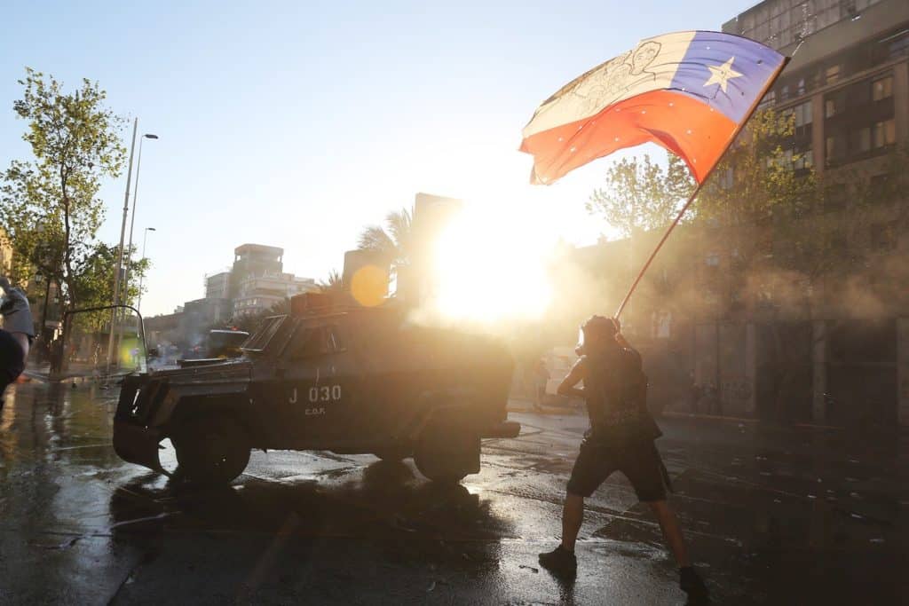 Protestaron en Chile en medio de la pandemia