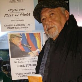 José Pulido en el Festival Internacional de Poesía de Génova, año 2018