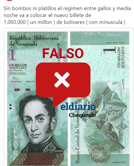 ¿El régimen de Nicolás Maduro emitirá billetes de 1.000.000 de bolívares?