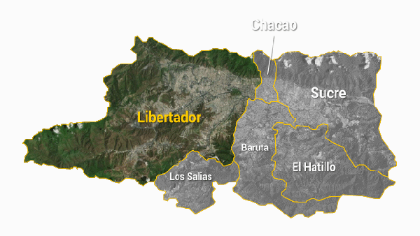 Municipios Chacao, Baruta, Sucre, El Hatillo y Los Salias incorporados al Distrito Capital
