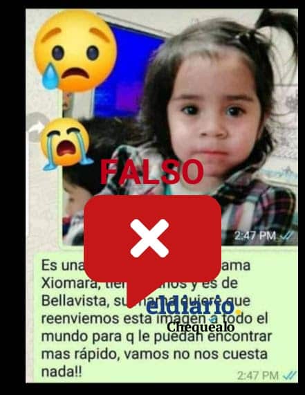 ¿Secuestraron a una niña de cinco años llamada Xiomara en Bellavista?