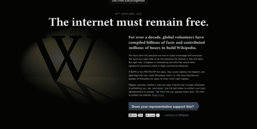 El día que Wikipedia desapareció