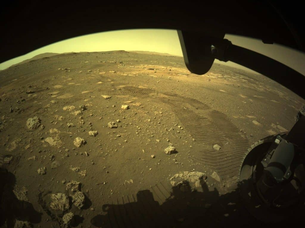 Los primeros metros del Perseverance en la superficie de Marte