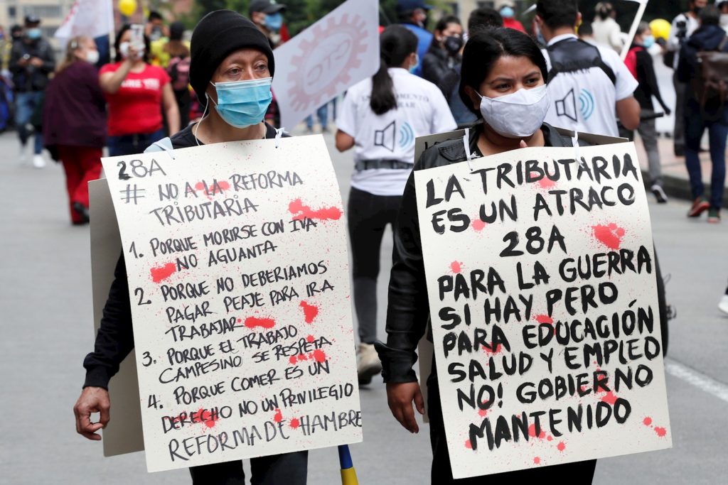 10 imágenes de las protestas en Colombia contra la reforma tributaria