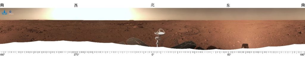 Las imágenes de los primeros metros recorridos por el rover chino Zhurong en Marte