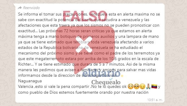 Fake news sobre sismo en Venezuela