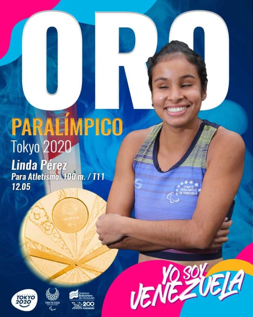 Linda Pérez ganó la primera medalla de oro para Venezuela en los Juegos Paralímpicos Tokio 2020