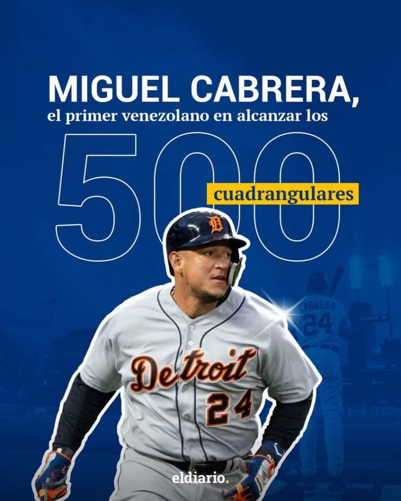 Miguel Cabrera hace historia al alcanzar los 500 jonrones en las Grandes Ligas