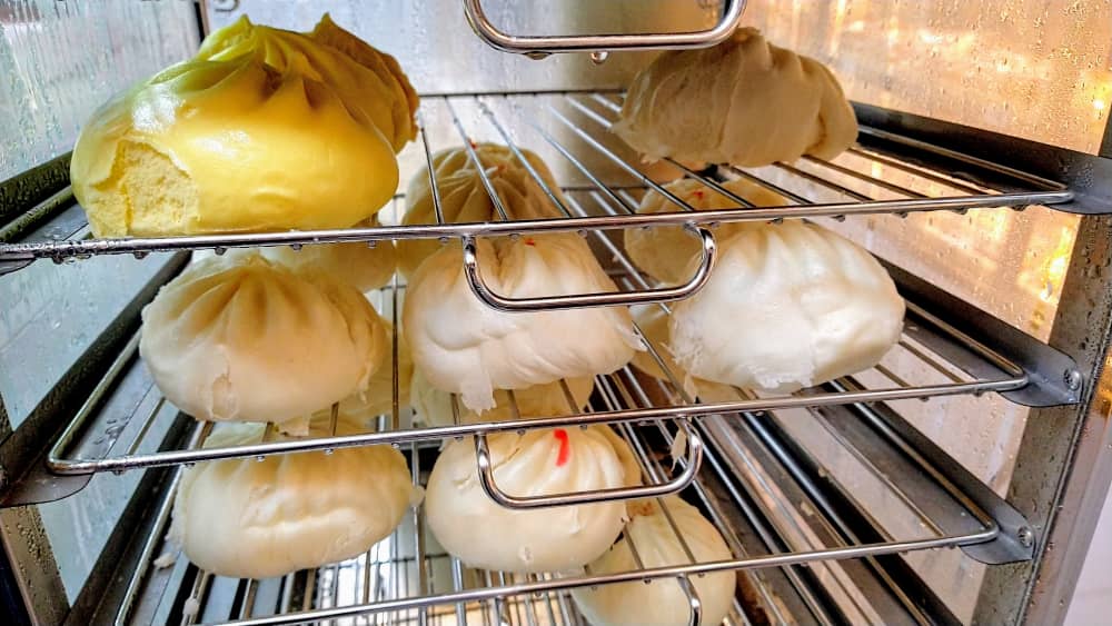 Pan en la pastelería asiática