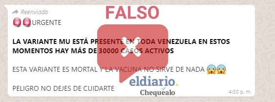 ¿En Venezuela hay más de 30.000 casos de la variante mu?