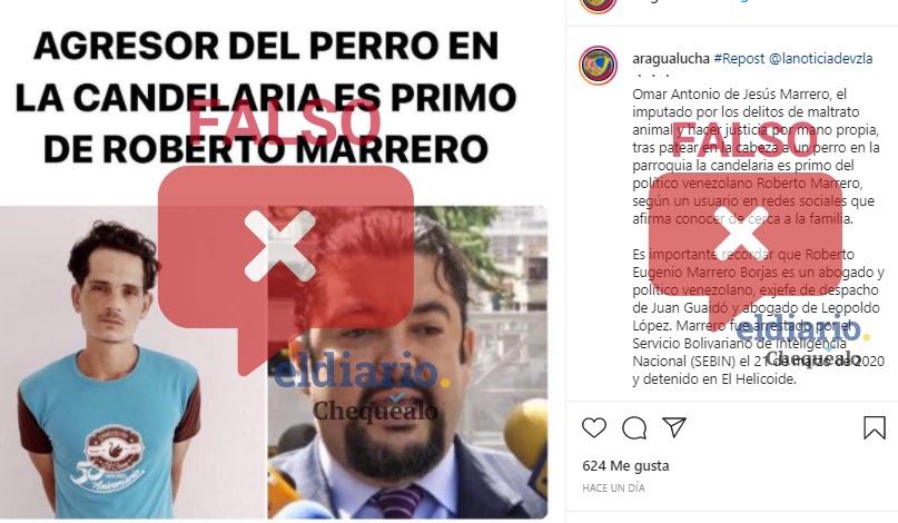 ¿El político Roberto Marrero es primo del agresor del perro en La Candelaria?