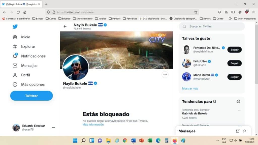 HRW: Bloqueos masivos de Nayib Bukele en Twitter violan la libertad de expresión en El Salvador