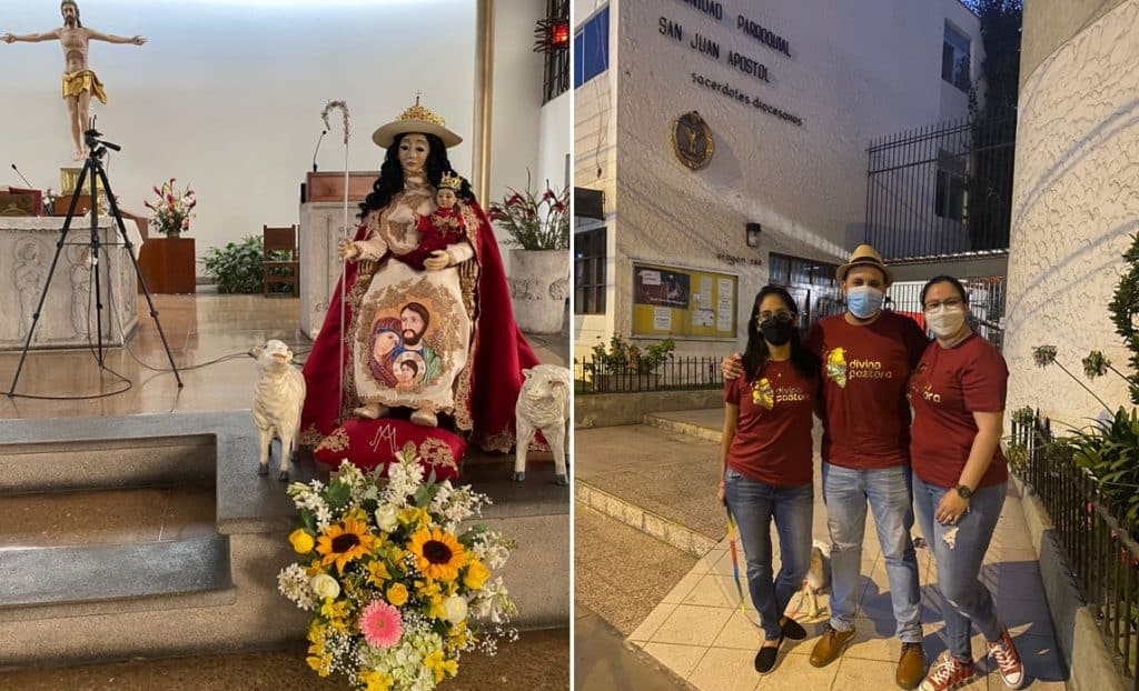 Devotos venezolanos celebran a la Divina Pastora desde Perú