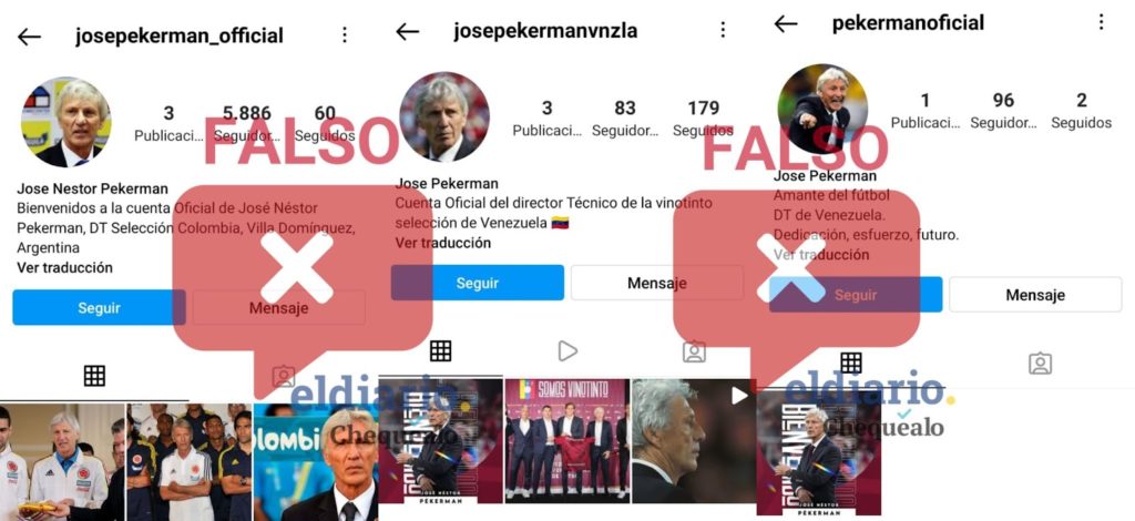 ¿El director técnico de la Vinotinto José Pékerman tiene perfiles en las redes sociales?