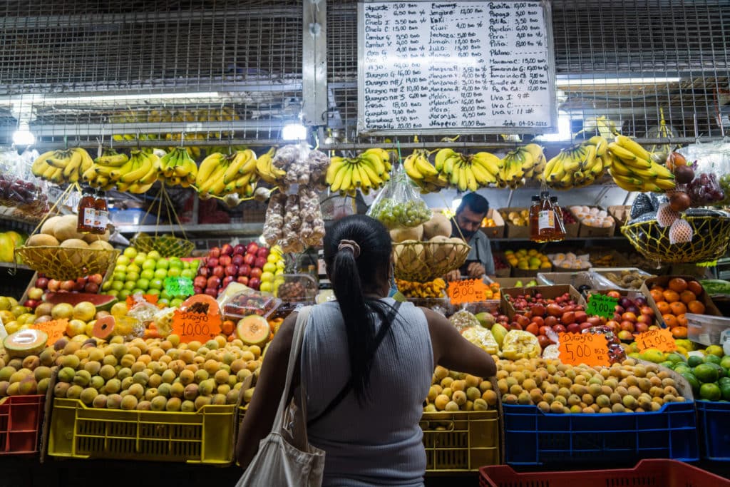Precios costos aumento salarial canasta basica alimentaria viveres frutas carnes charcutería combos salario minimo mercado municipal