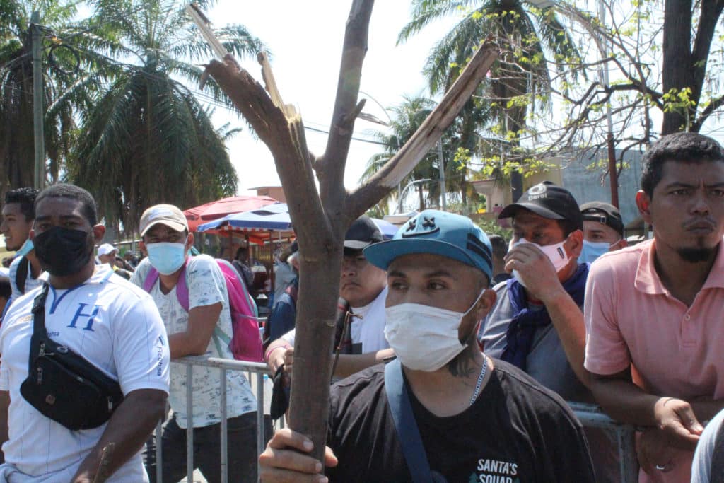 Migrantes venezolanos y centroamericanos bloquearon calles en México para exigir su regularización