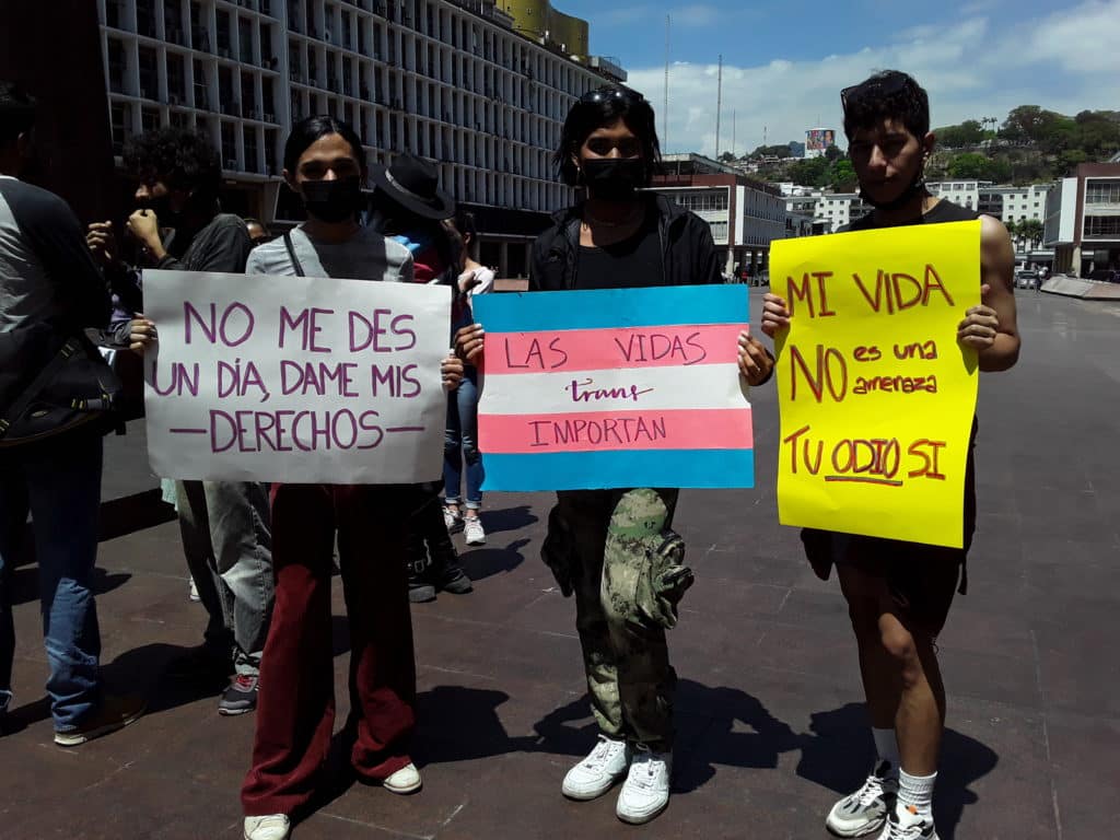 Protesta comunidad trans plaza brion chacaíto lgbt. Comunidad trans.