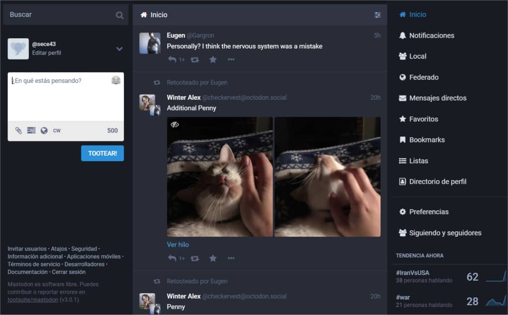 Mastodon, la red social que se posiciona como rival de Twitter