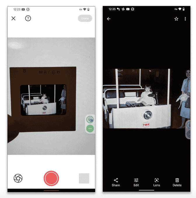 La aplicación SlideScan de Photomyne