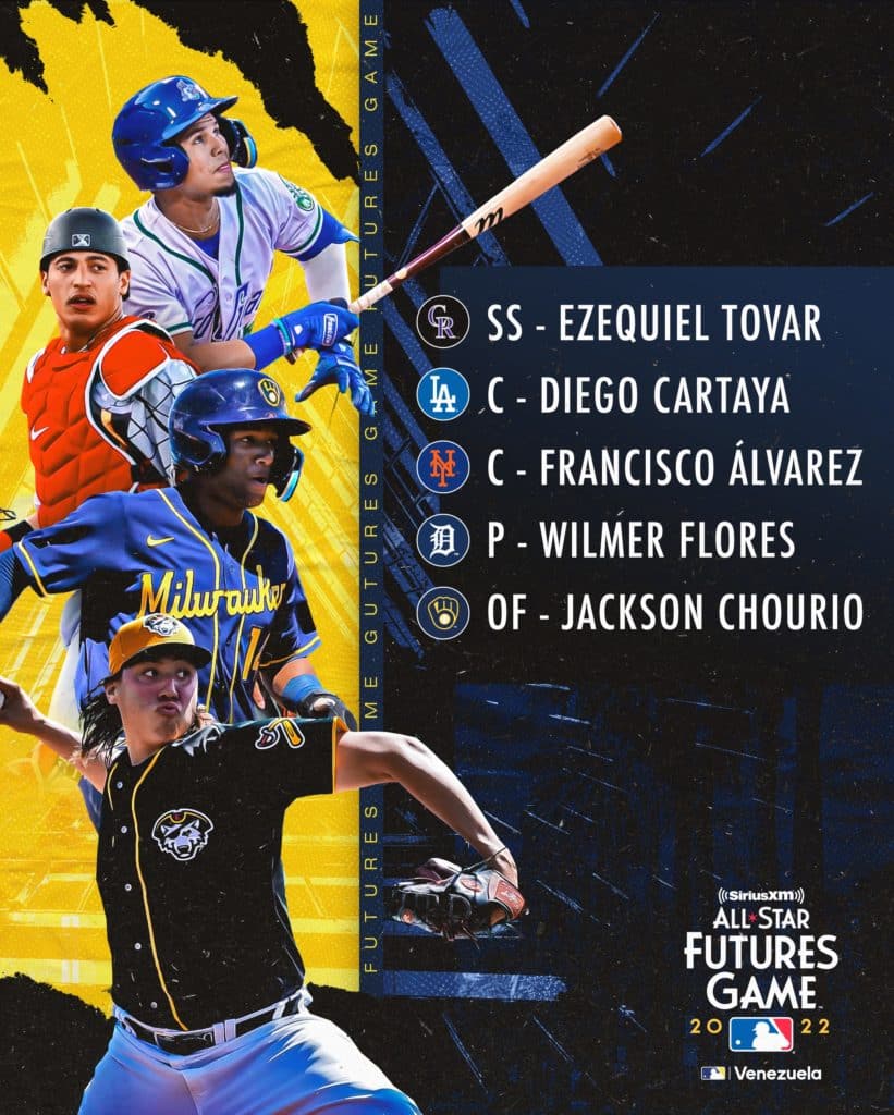 Los cinco venezolanos que estarán en el Juego de Futuras Estrellas de las Grandes Ligas