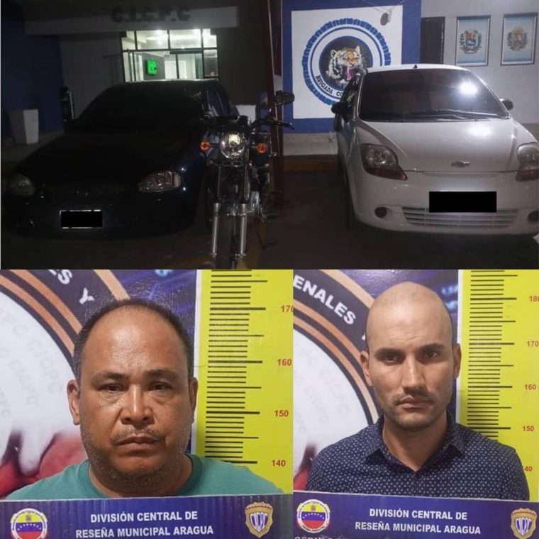 Capturaron a dos sujetos que robaron 203 mil dólares a una compañía de seguros en Aragua