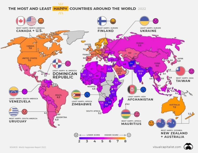  La lista de los países más felices del mundo: ¿qué lugar ocupa Venezuela?