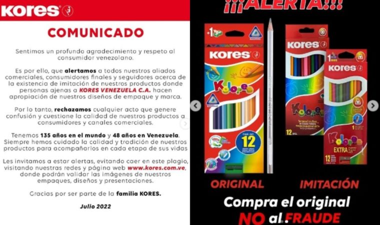 Kores Venezuela alertó sobre la venta de imitaciones de sus productos