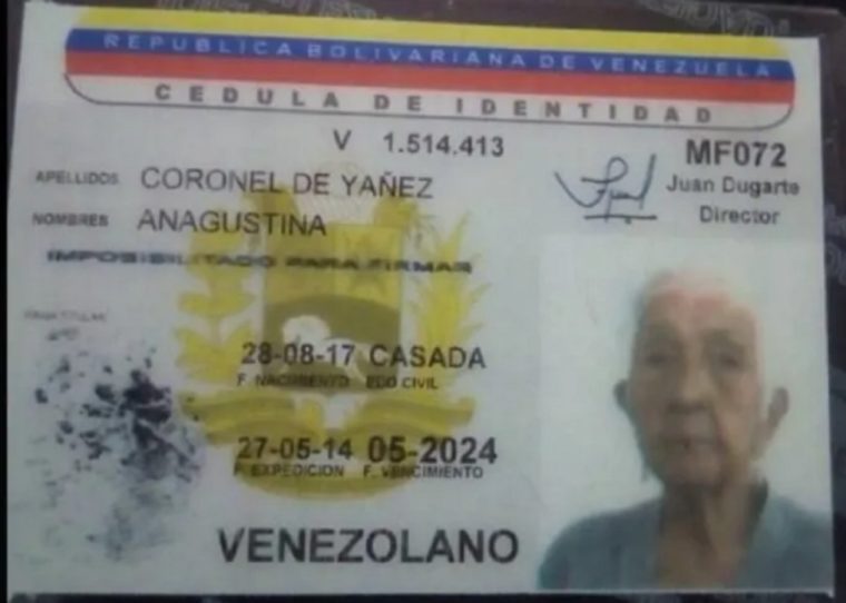 La historia de Anagustina Coronel, una venezolana que cumplió 105 años de edad ￼