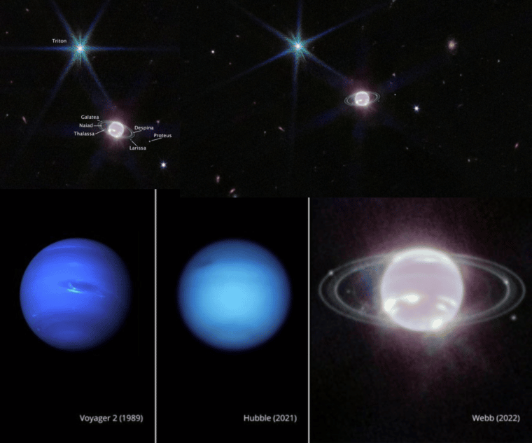 Neptuno y Marte, los astros captados por el telescopio espacial James Webb