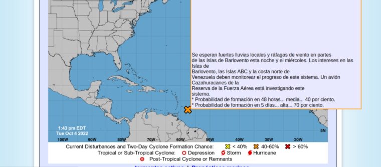 ¿Un ciclón afectará a Venezuela el 4 de octubre?