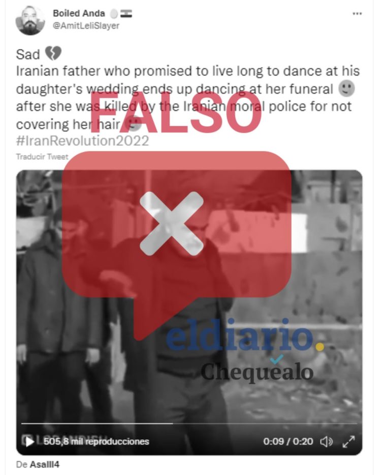 ¿Un video muestra a un padre bailando en el funeral de su hija en Irán?￼
