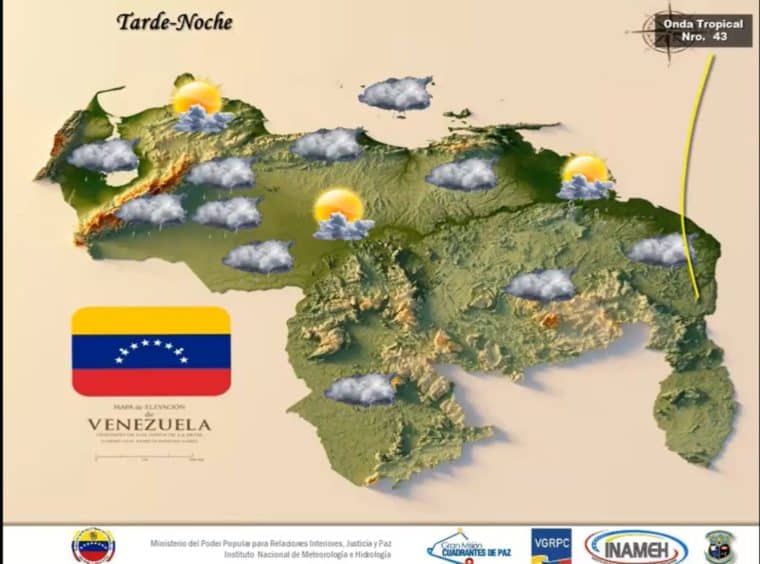 Pronostican que la onda tropical número 43 generará lluvias en gran parte de Venezuela 