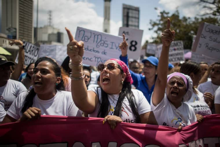 Venezolanas marcharon en Caracas para exigir igualdad y libertad por el Día Internacional de la Mujer