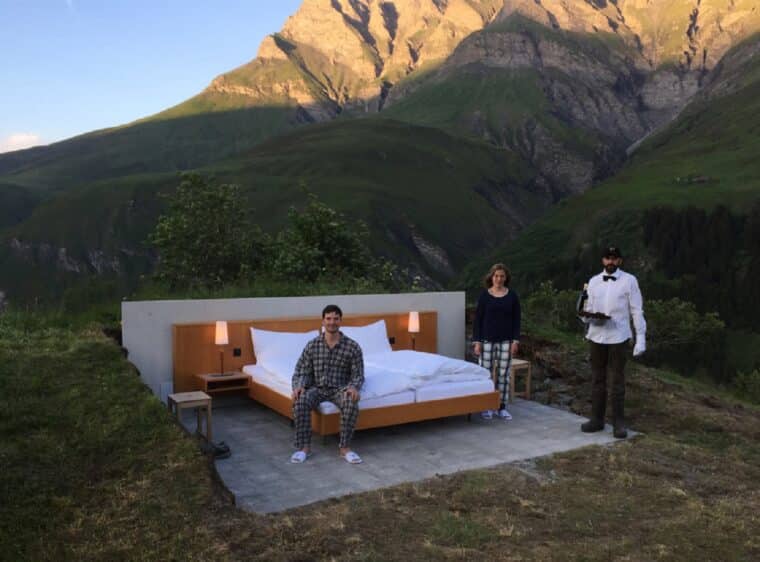 Null Stern: el famoso hotel en Suiza que no tiene paredes ni techo ￼